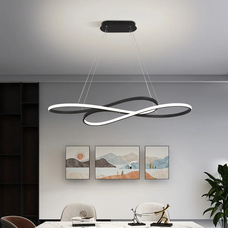 Suspension Anneau en Métal Design Moderne