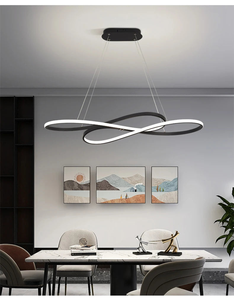 Suspension Anneau en Métal Design Moderne