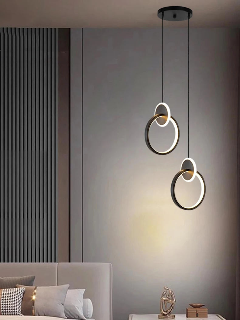 Suspension Anneau en Métal Design Moderne