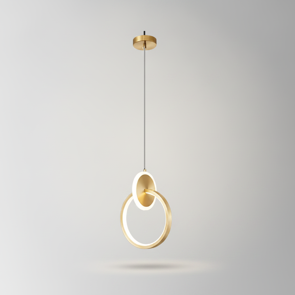 Suspension Anneau en Métal Design Moderne