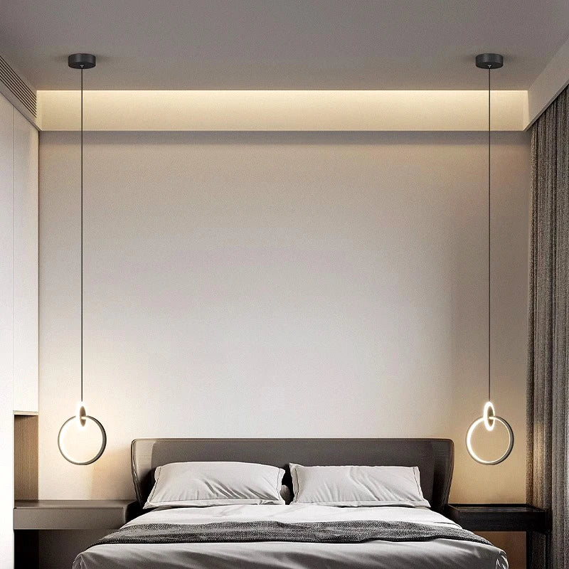 Suspension Anneau en Métal Design Moderne