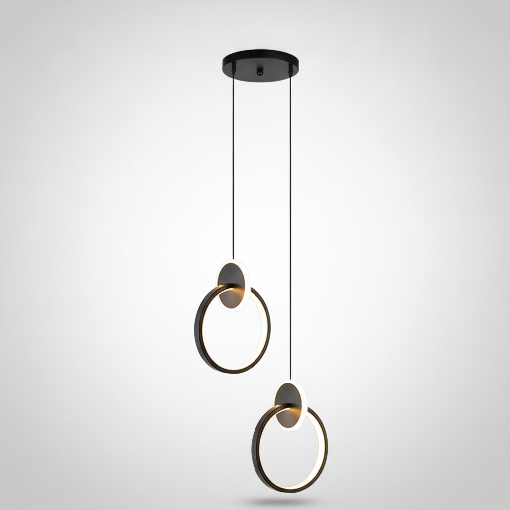 Suspension Anneau en Métal Design Moderne