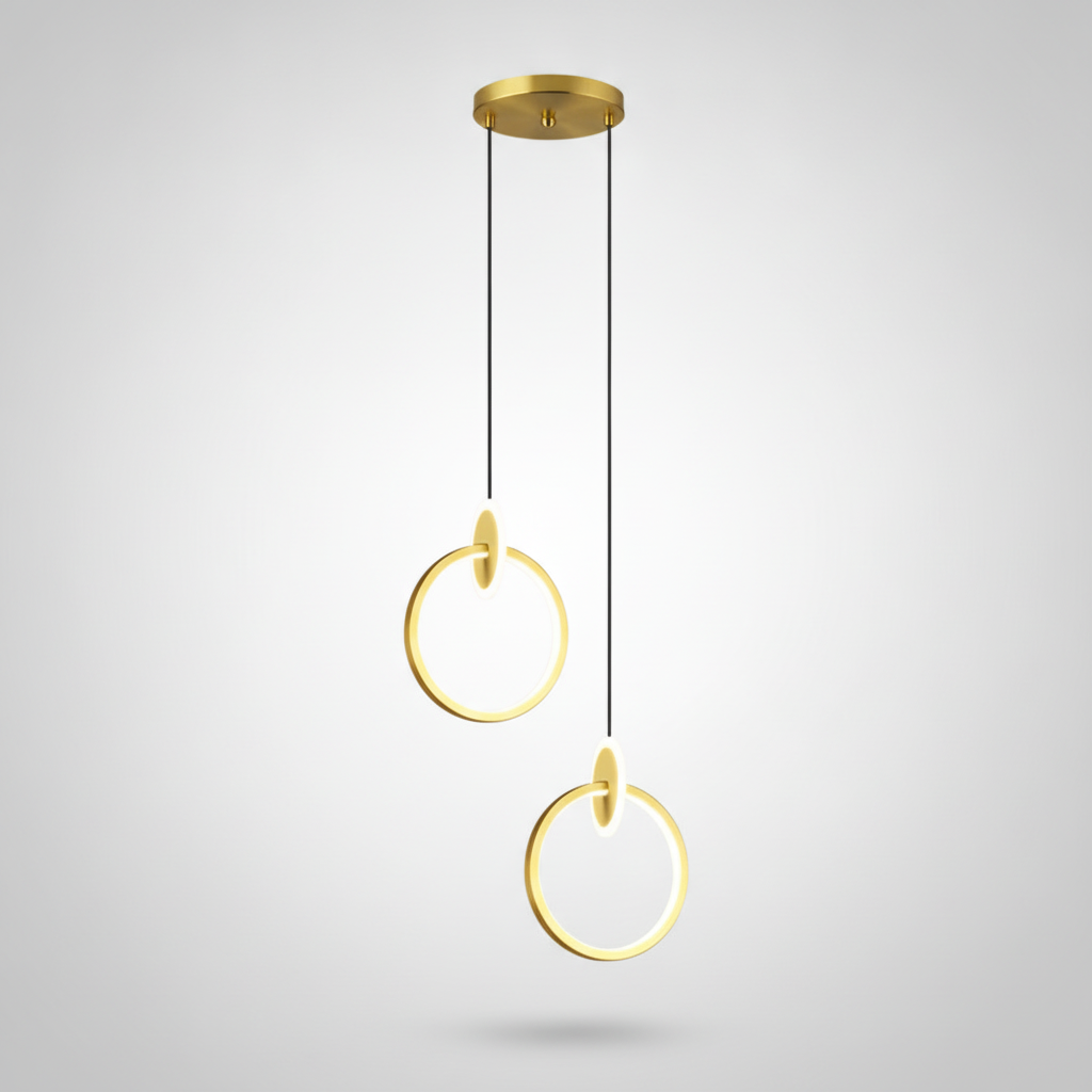 Suspension Anneau en Métal Design Moderne