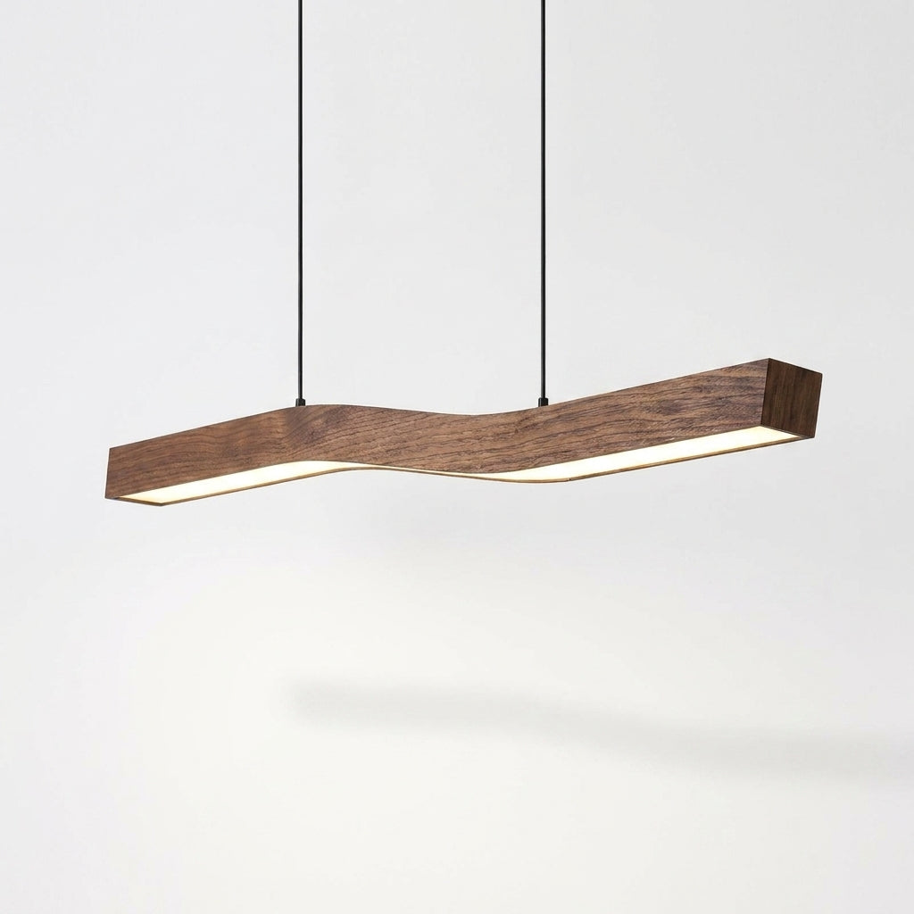 Suspension Bois Nordique Design Minimaliste et Contemporain LED