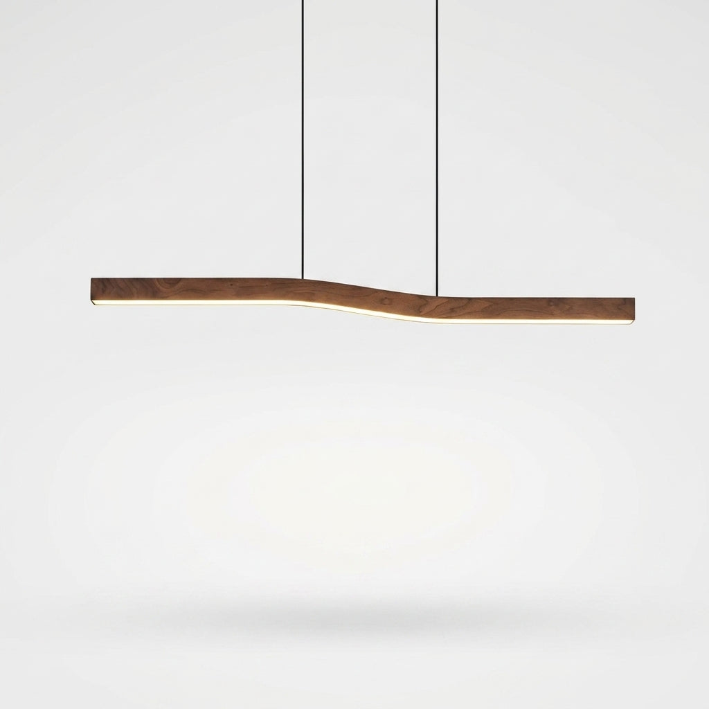 Suspension Bois Nordique Design Minimaliste et Contemporain LED
