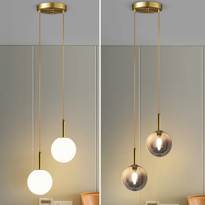 Suspension Boule en Verre Design Nordique Image