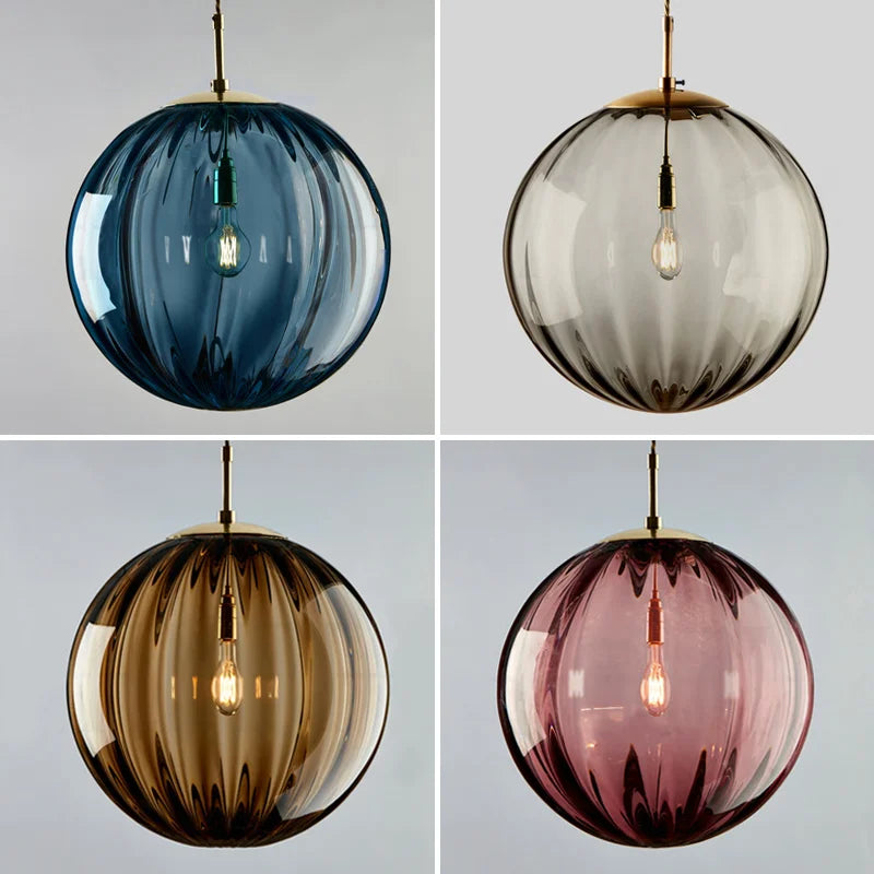 Suspension Boule en Verre Design Nordique