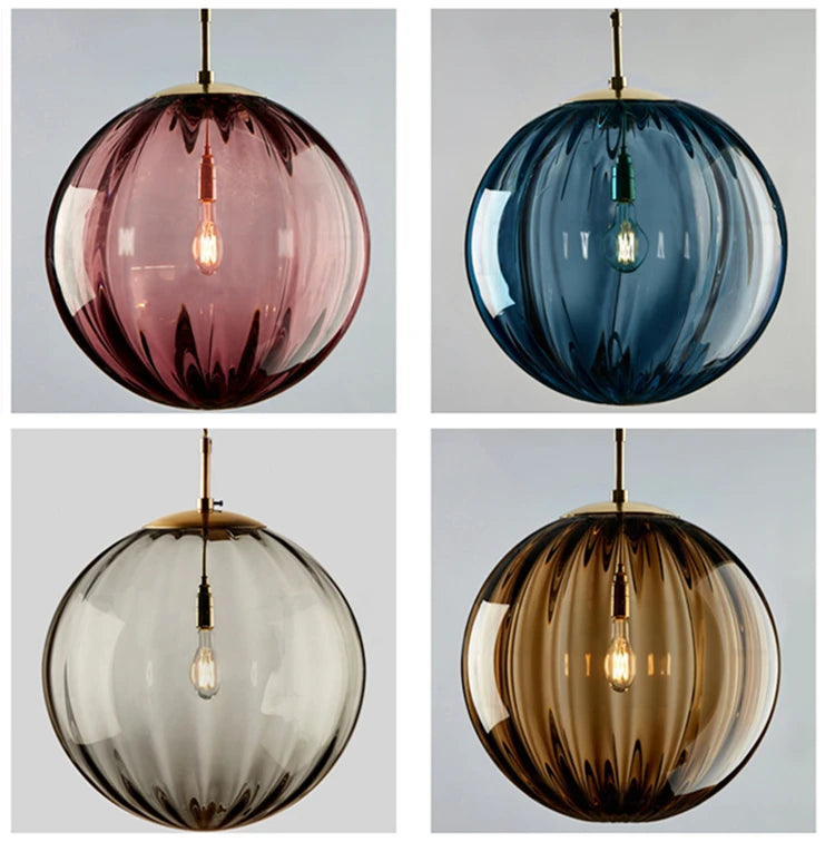 Suspension Boule en Verre Design Nordique