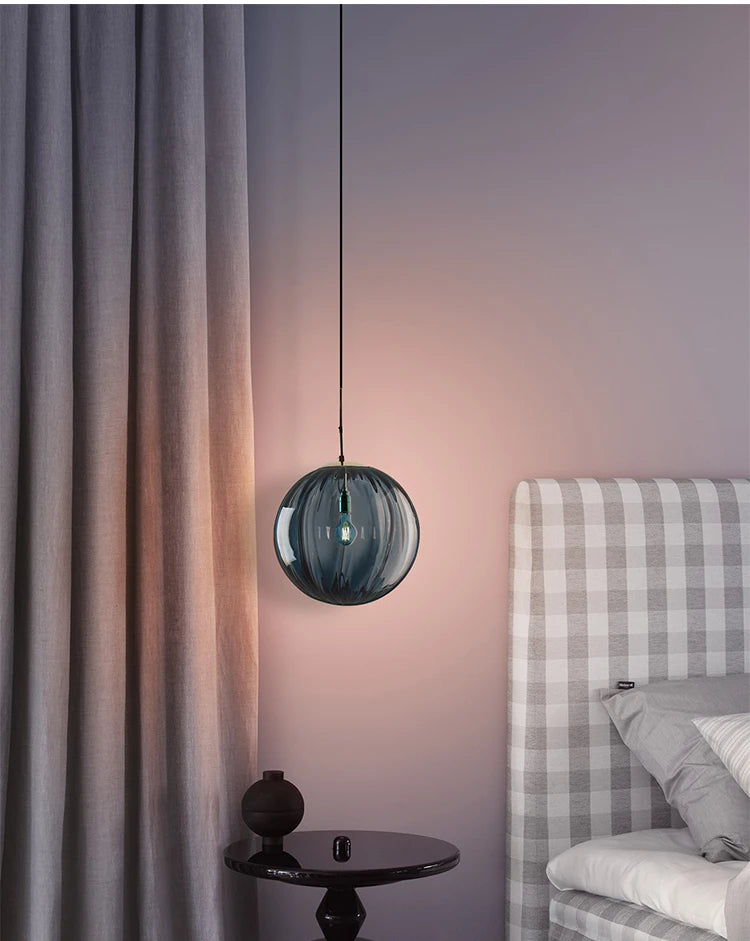 Suspension Boule en Verre Design Nordique