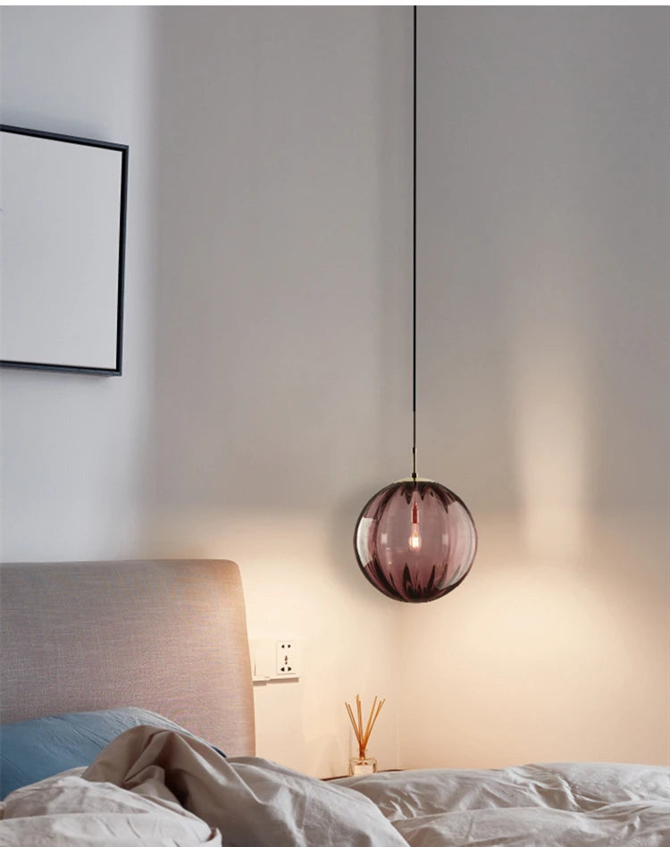 Suspension Boule en Verre Design Nordique