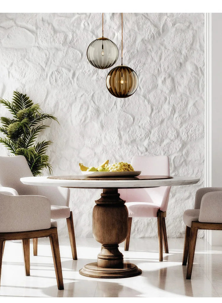 Suspension Boule en Verre Design Nordique