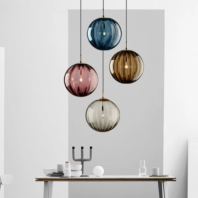 Suspension Boule en Verre Design Nordique