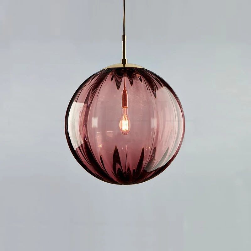 Suspension Boule en Verre Design Nordique