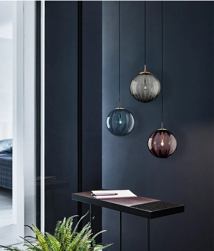 Suspension Boule en Verre Design Nordique