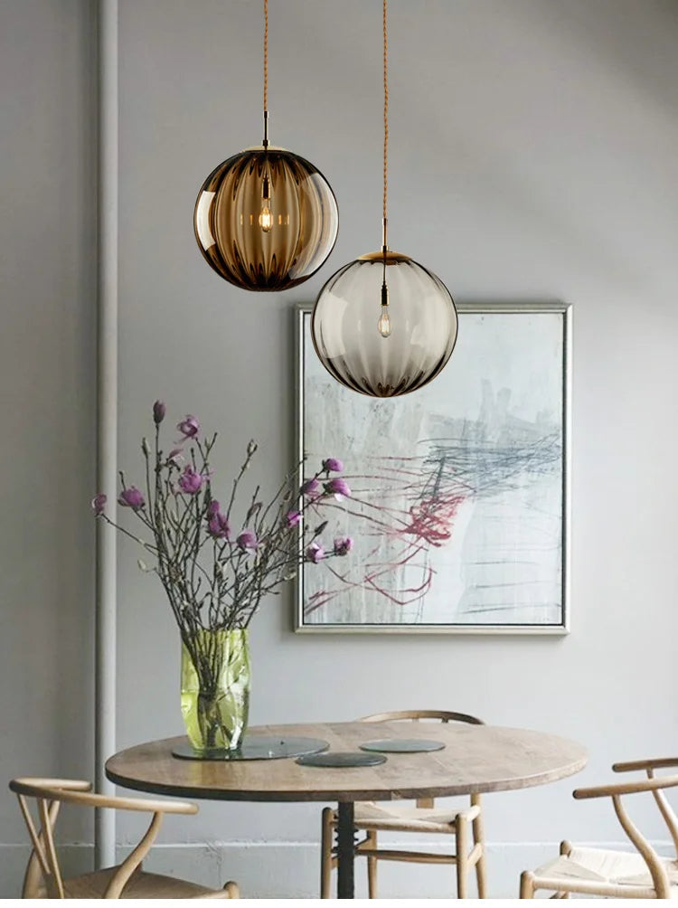 Suspension Boule en Verre Design Nordique