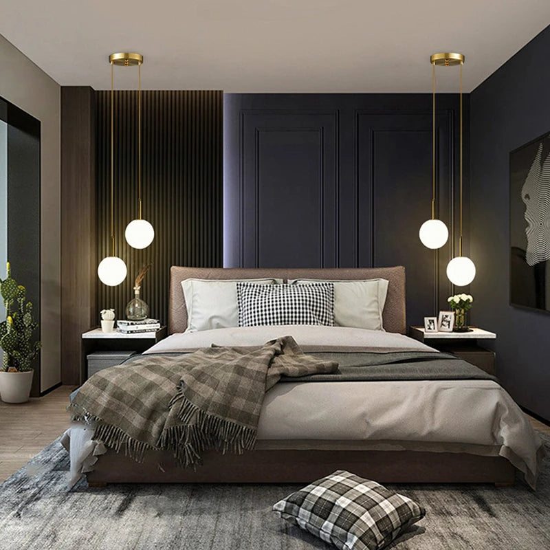 Suspension Boule en Verre Design Nordique