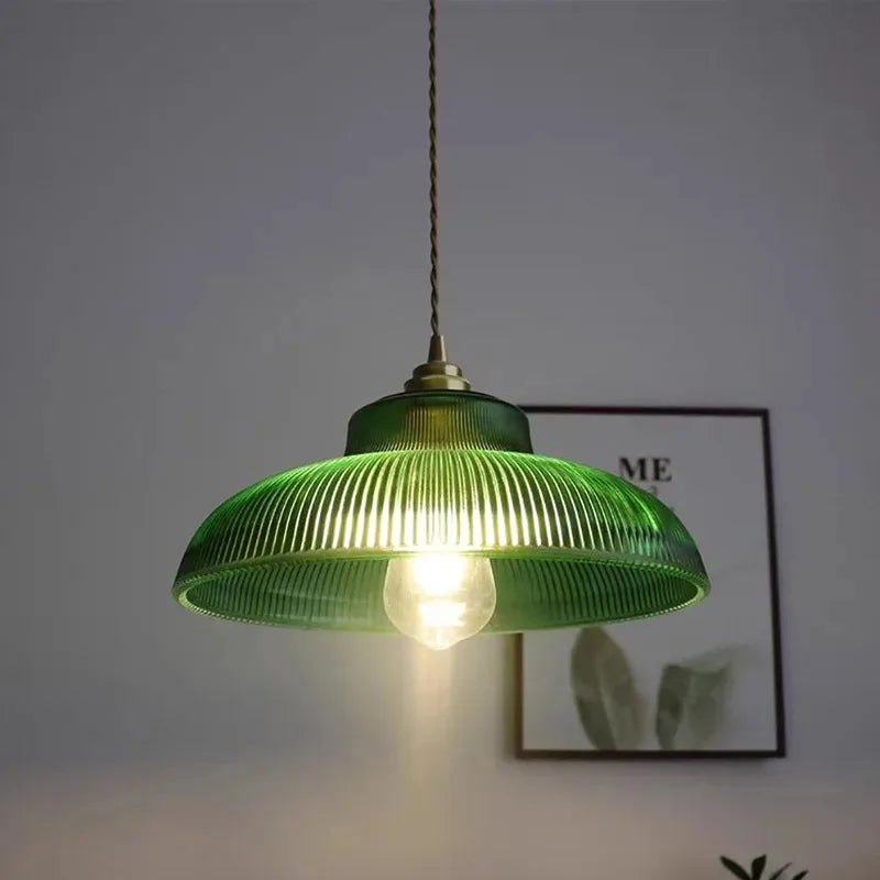 Suspension Boule en Verre et Laiton Design Vintage Image