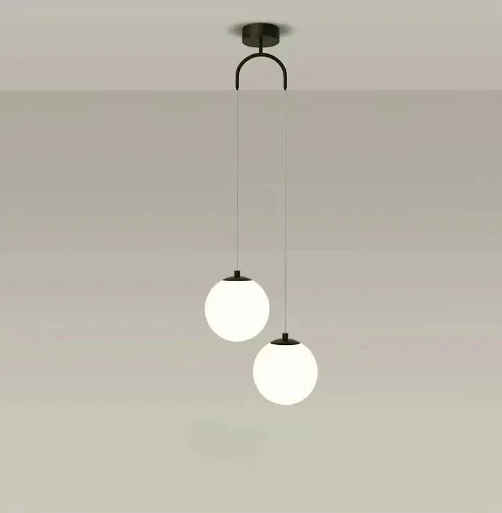 Suspension Boule en Verre et Métal Design Moderne