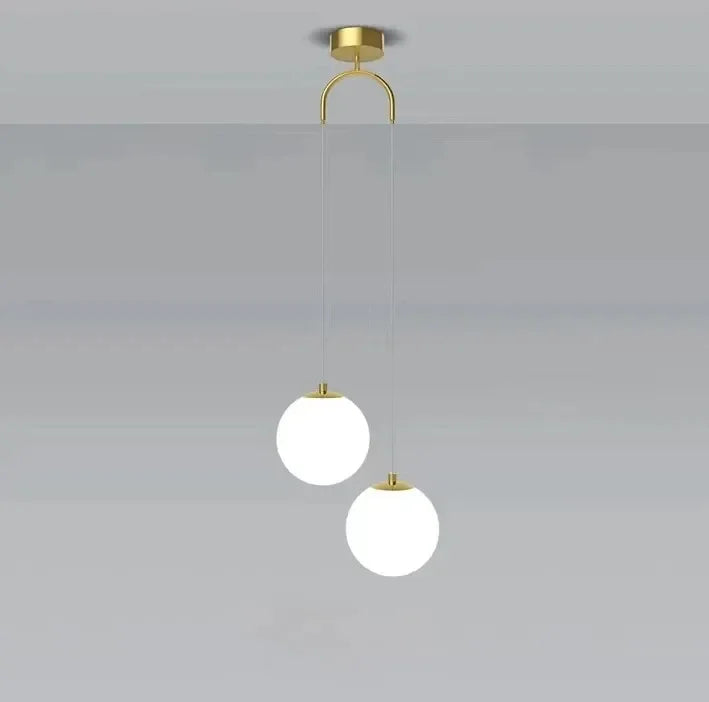Suspension Boule en Verre et Métal Design Moderne