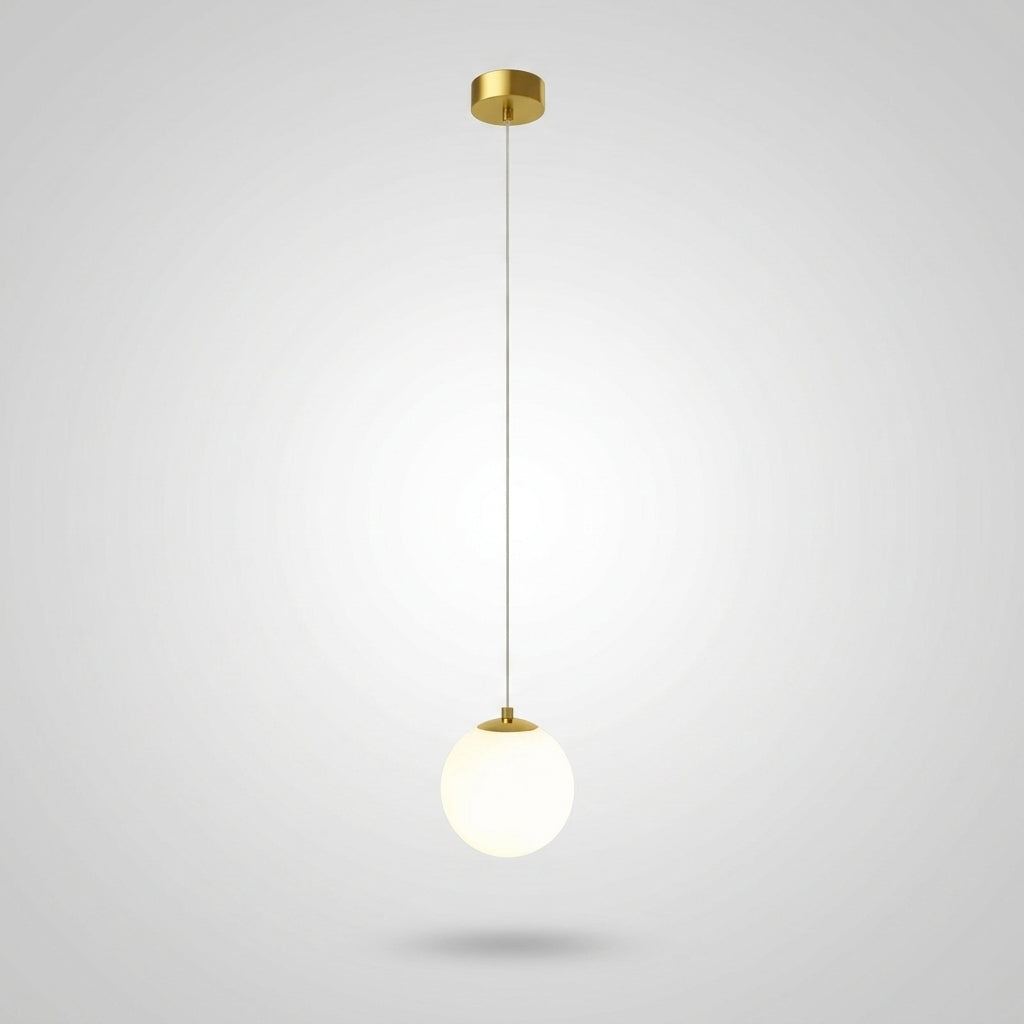 Suspension Boule en Verre et Métal Design Moderne