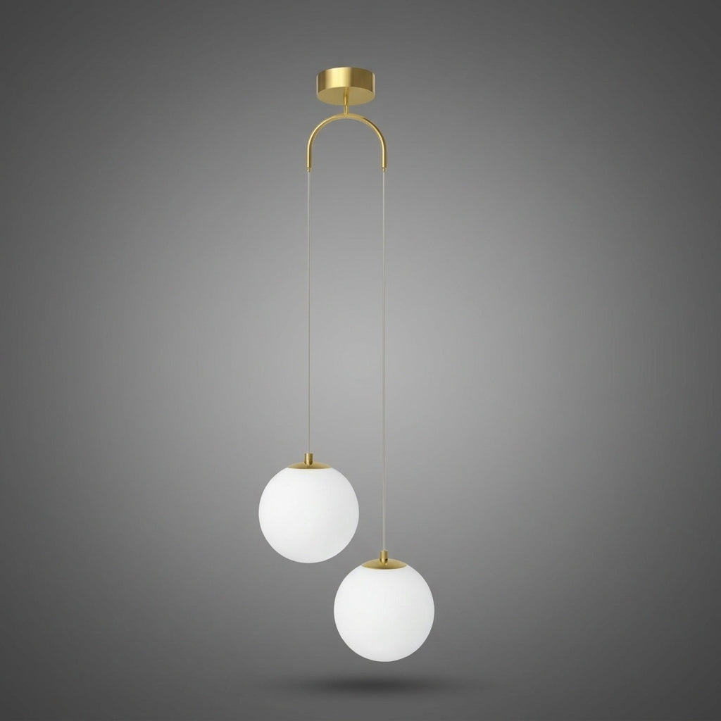 Suspension Boule en Verre et Métal Design Moderne