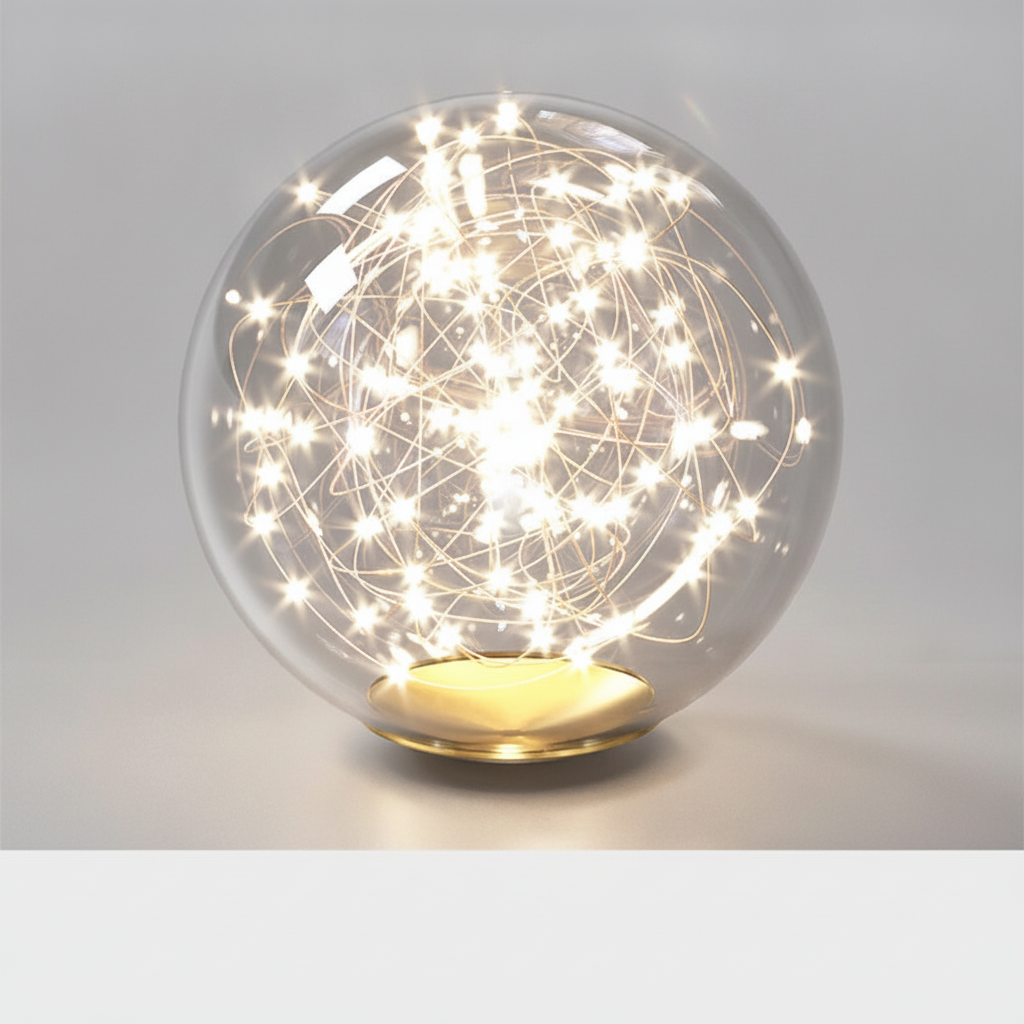 Suspension Boules en Verre et Métal Dimmable