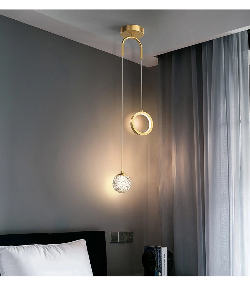 Suspension Boules en Verre et Métal Dimmable