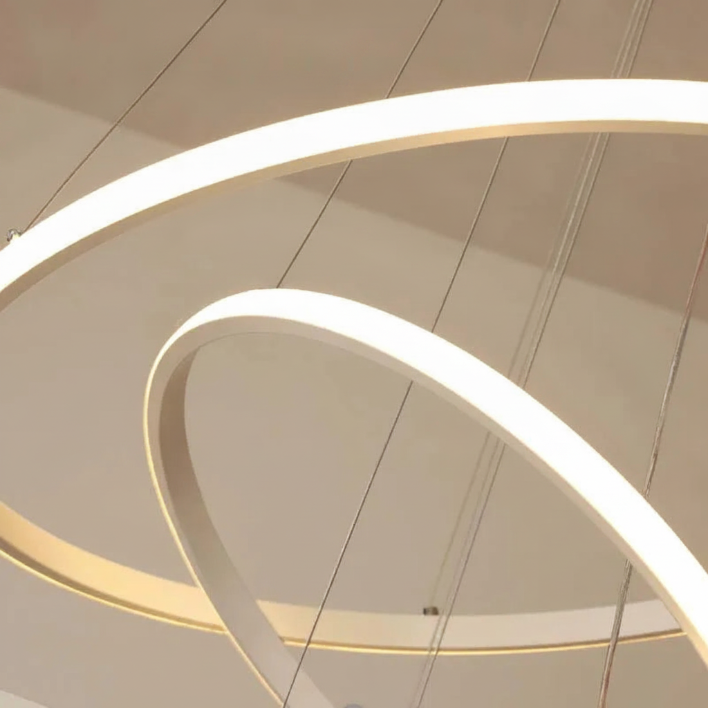 Suspension Cercles en Métal Dimmable