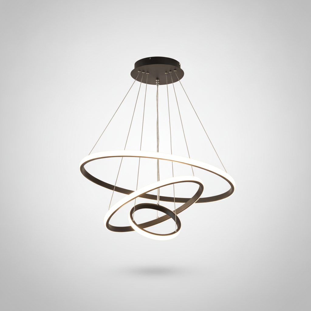 Suspension Cercles en Métal Dimmable