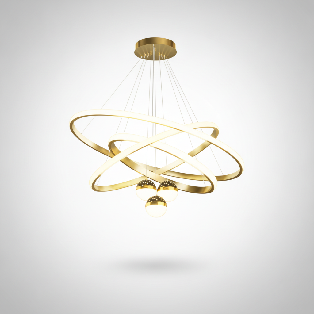 Suspension Cercles en Métal Dimmable