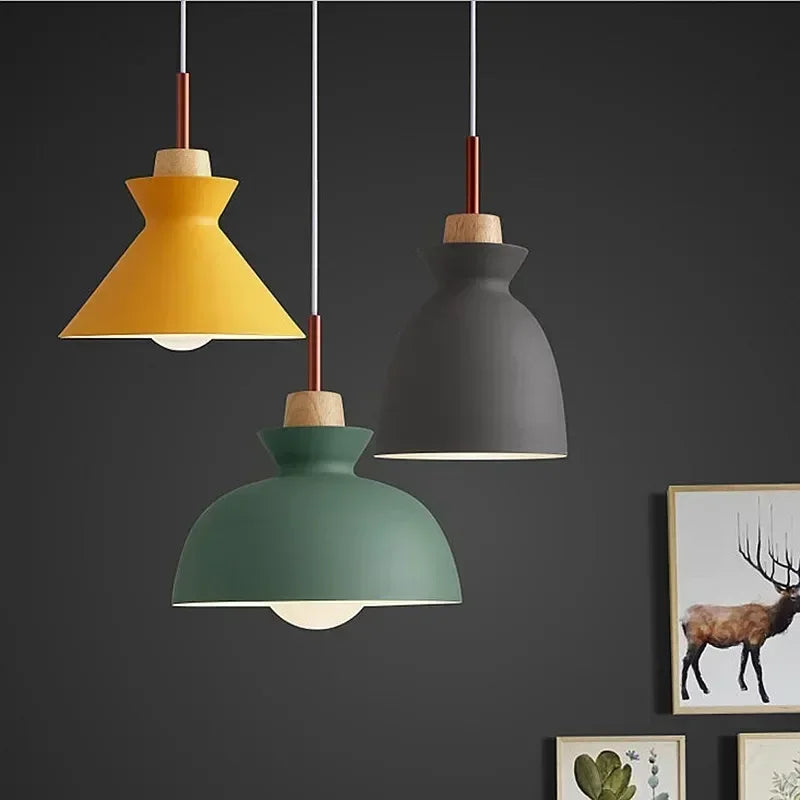 Suspension Cloche en Bois et Métal Design Campagne