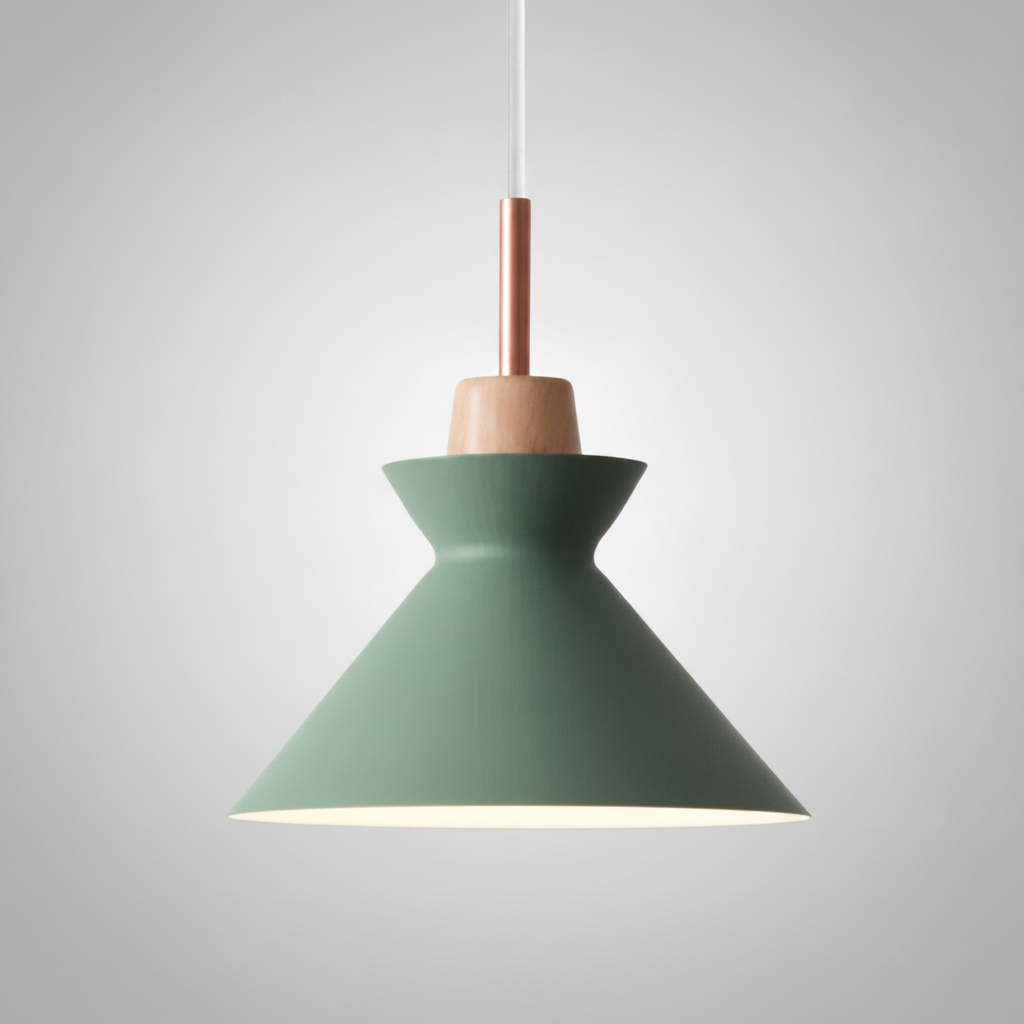 Suspension Cloche en Bois et Métal Design Campagne