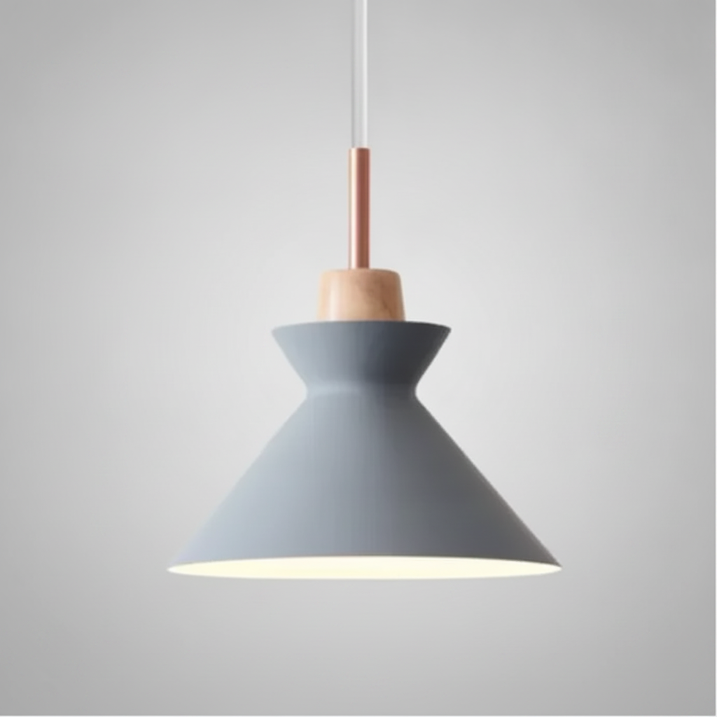 Suspension Cloche en Bois et Métal Design Campagne