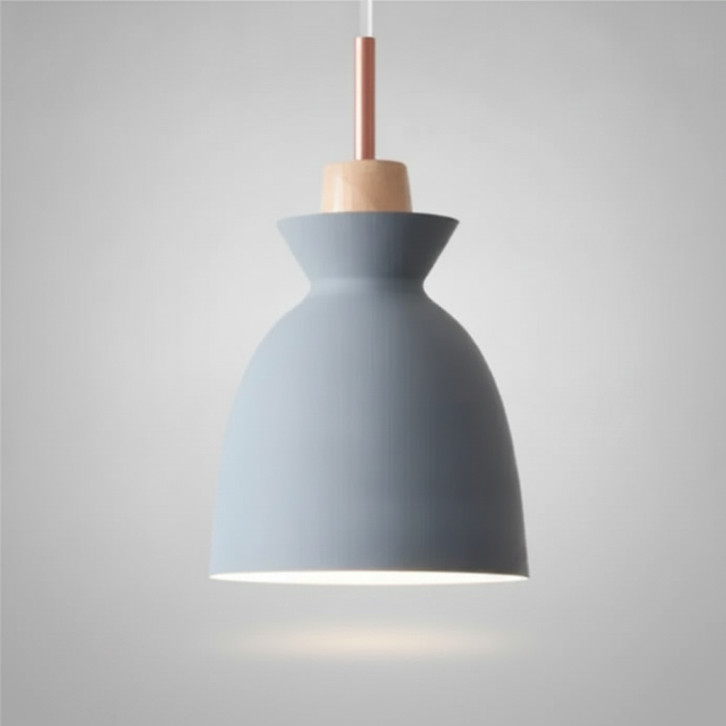 Suspension Cloche en Bois et Métal Design Campagne