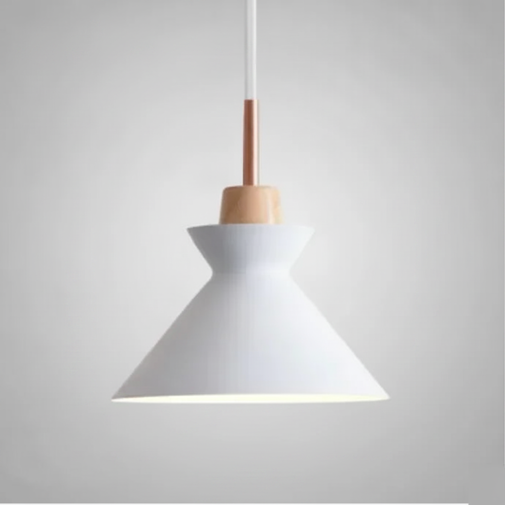 Suspension Cloche en Bois et Métal Design Campagne
