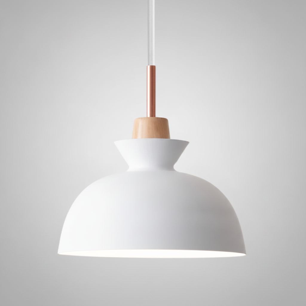 Suspension Cloche en Bois et Métal Design Campagne