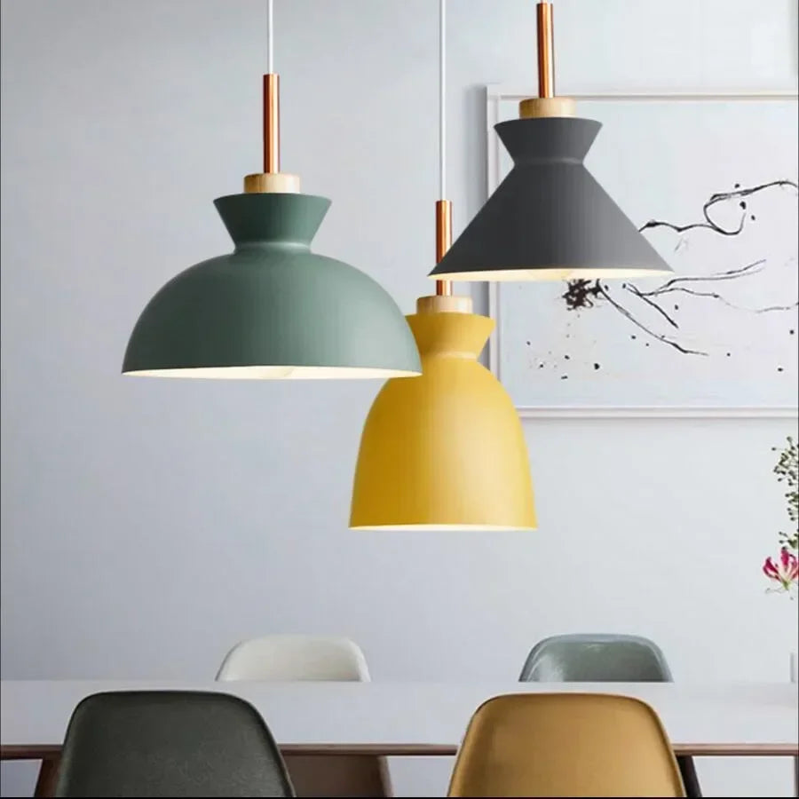 Suspension Cloche en Bois et Métal Design Campagne
