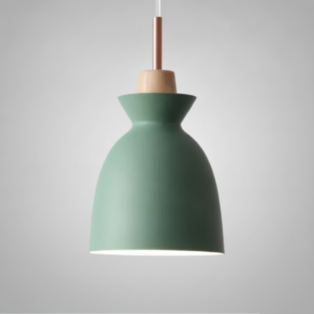 Suspension Cloche en Bois et Métal Design Campagne