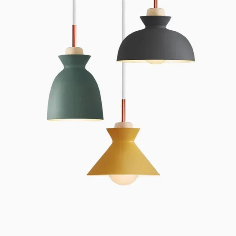 Suspension Cloche en Bois et Métal Design Campagne