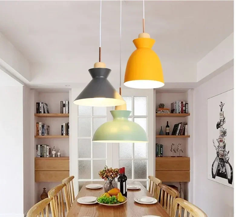 Suspension Cloche en Bois et Métal Design Campagne