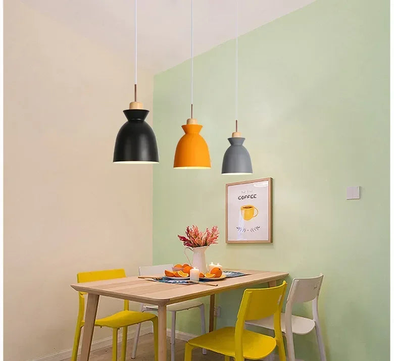 Suspension Cloche en Bois et Métal Design Campagne