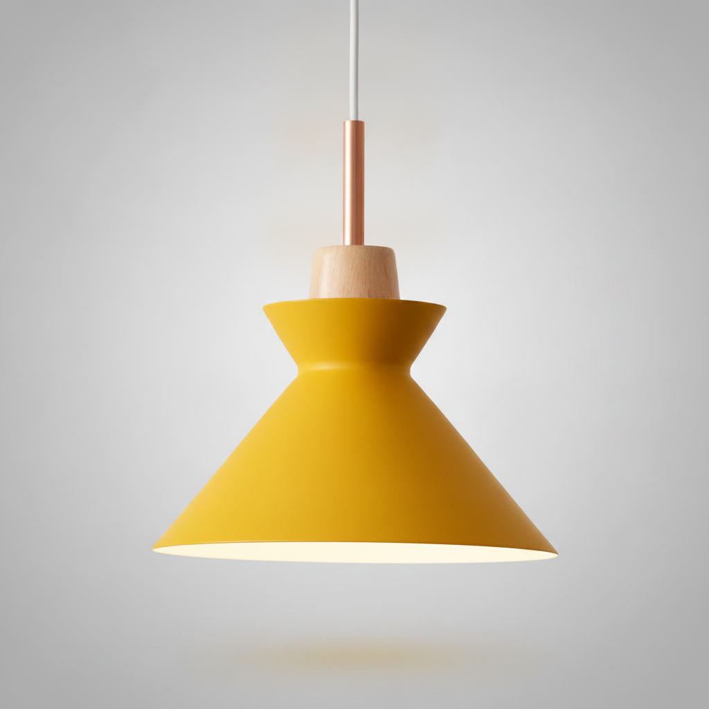 Suspension Cloche en Bois et Métal Design Campagne