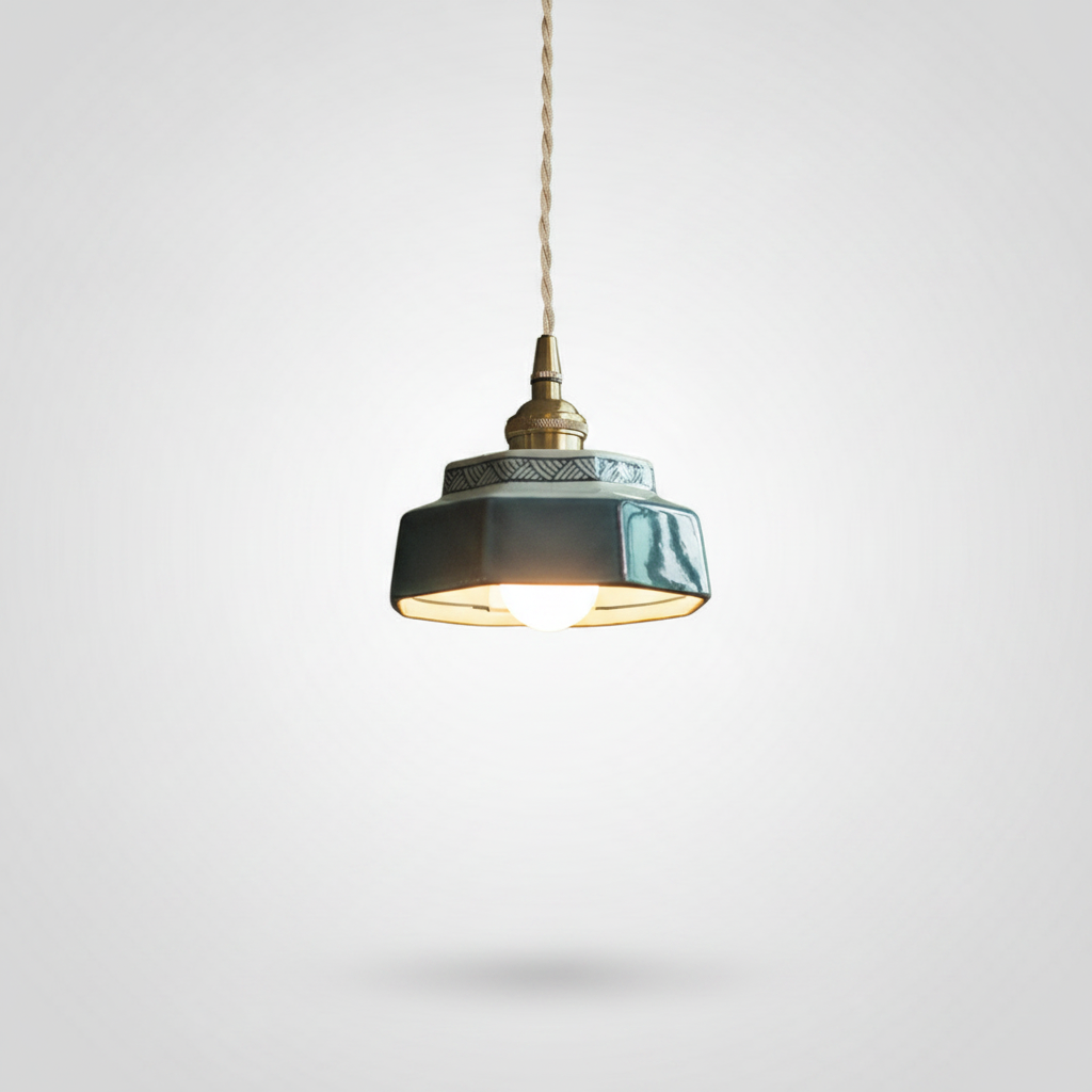 Suspension Cloche en Céramique Design Japonais Rétro