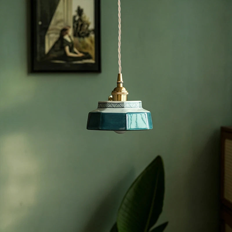 Suspension Cloche en Céramique Design Japonais Rétro