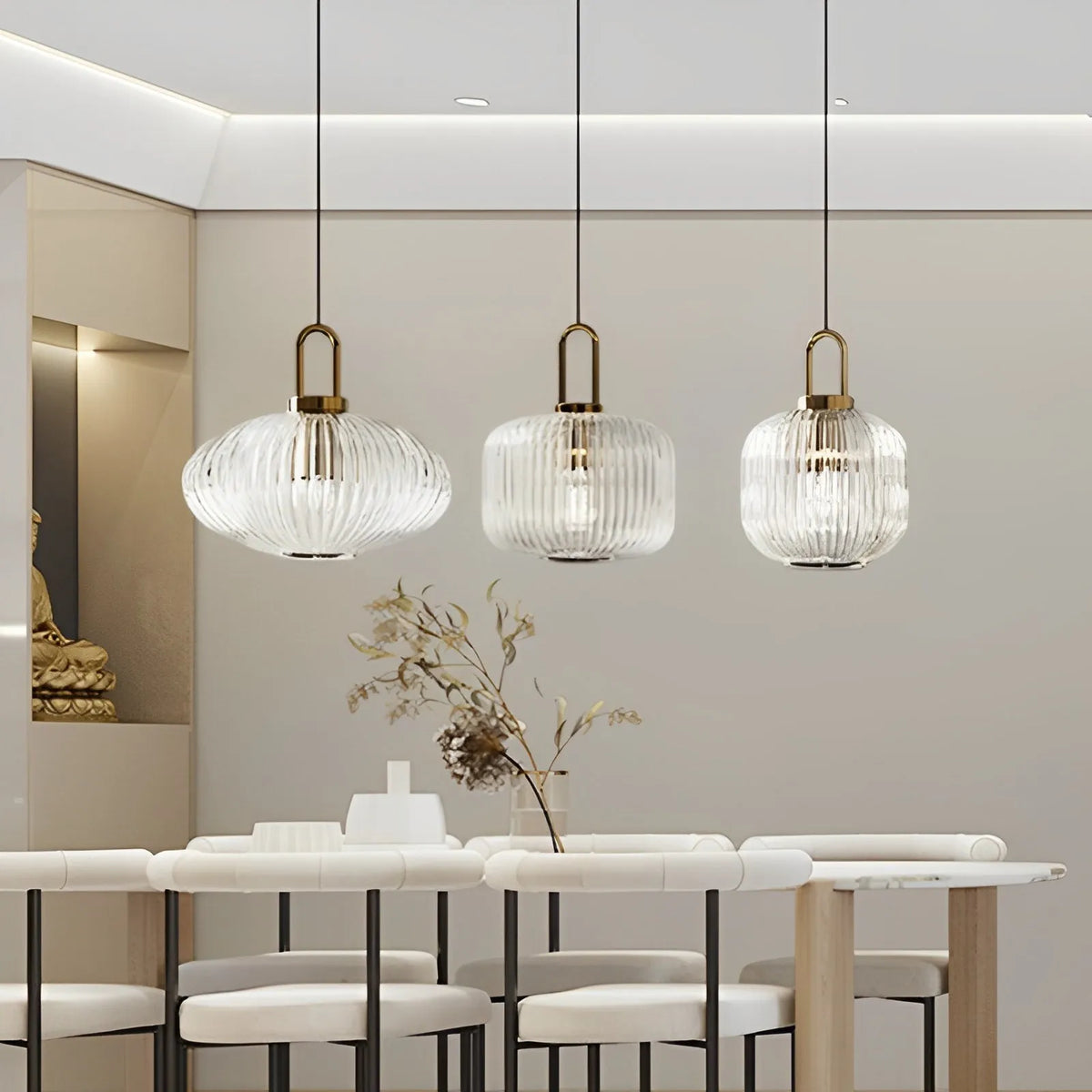 Suspension Cloche en Verre Design Japonais