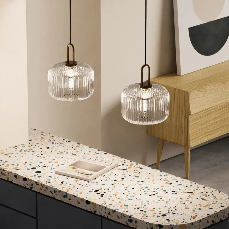 Suspension Cloche en Verre Design Japonais