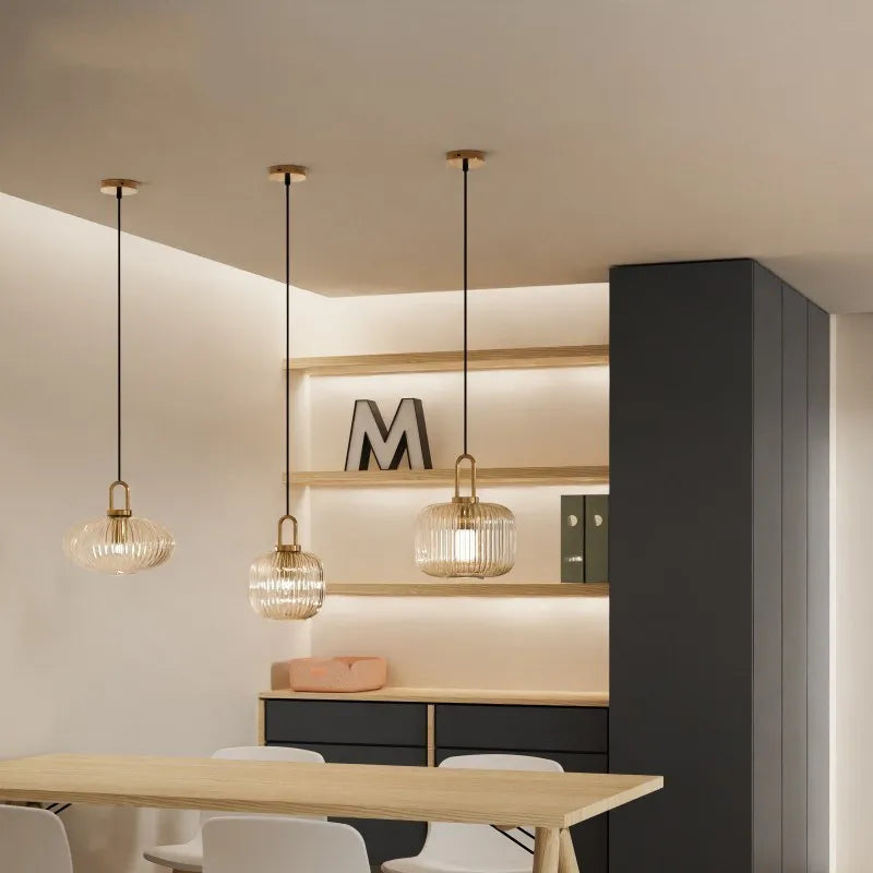 Suspension Cloche en Verre Design Japonais