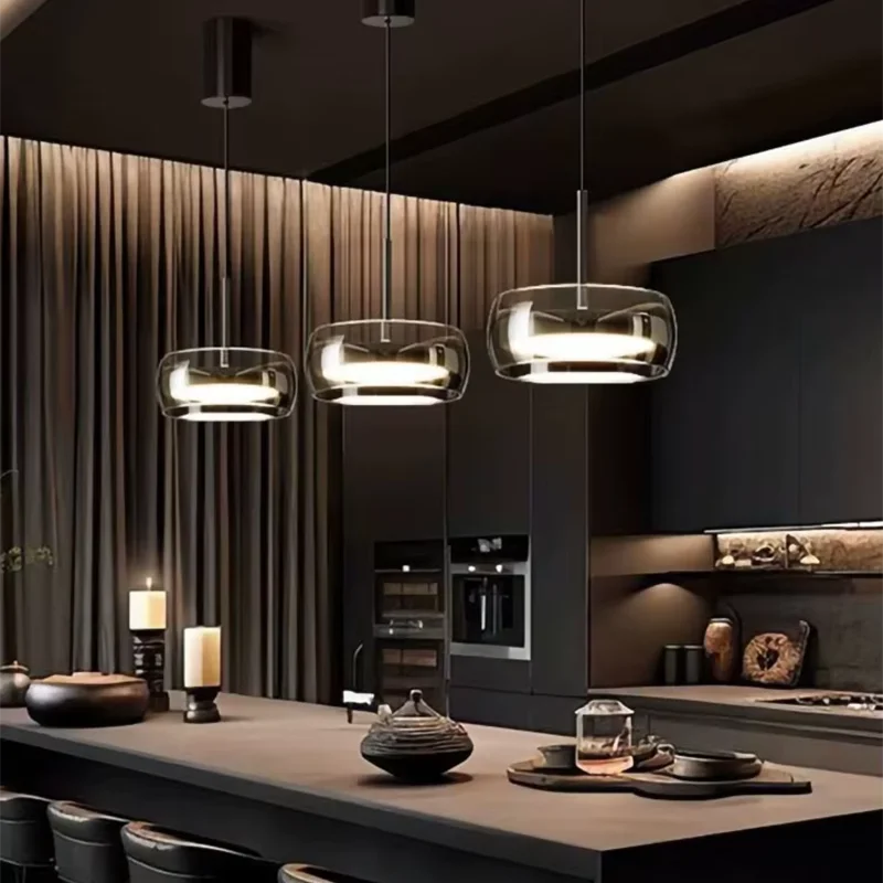 Suspension Cloche en Verre Design Moderne