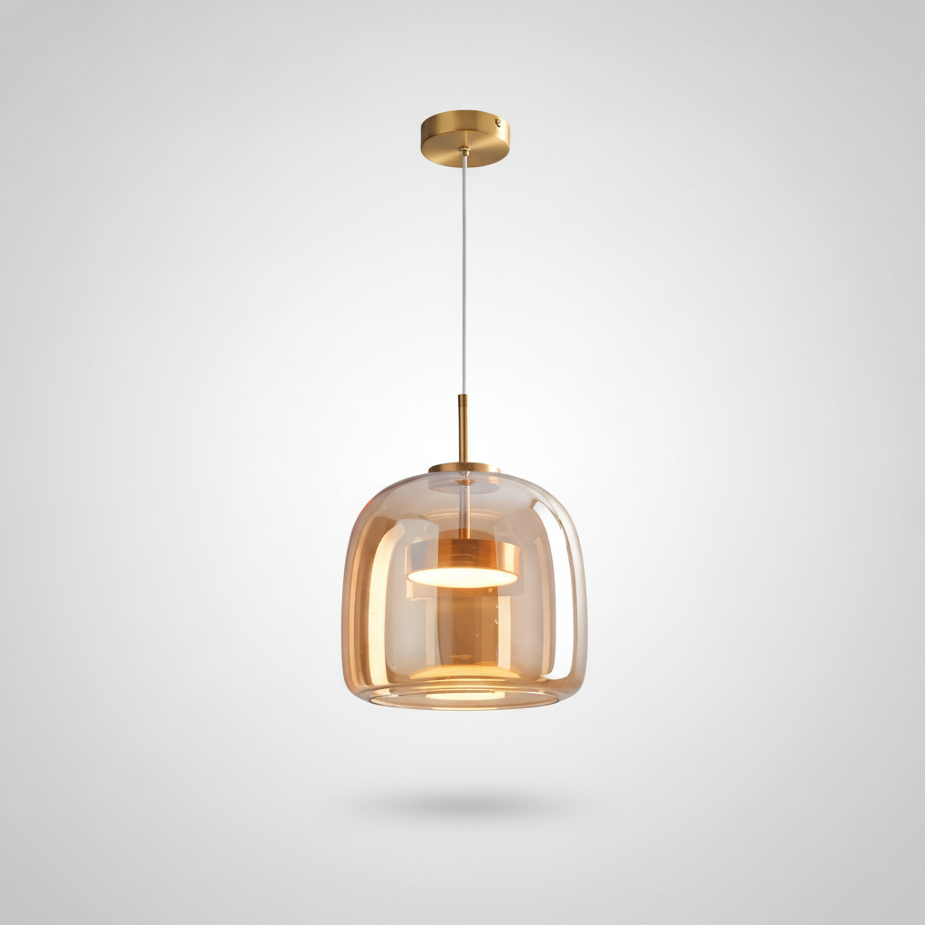 Suspension Cloche en Verre Design Moderne