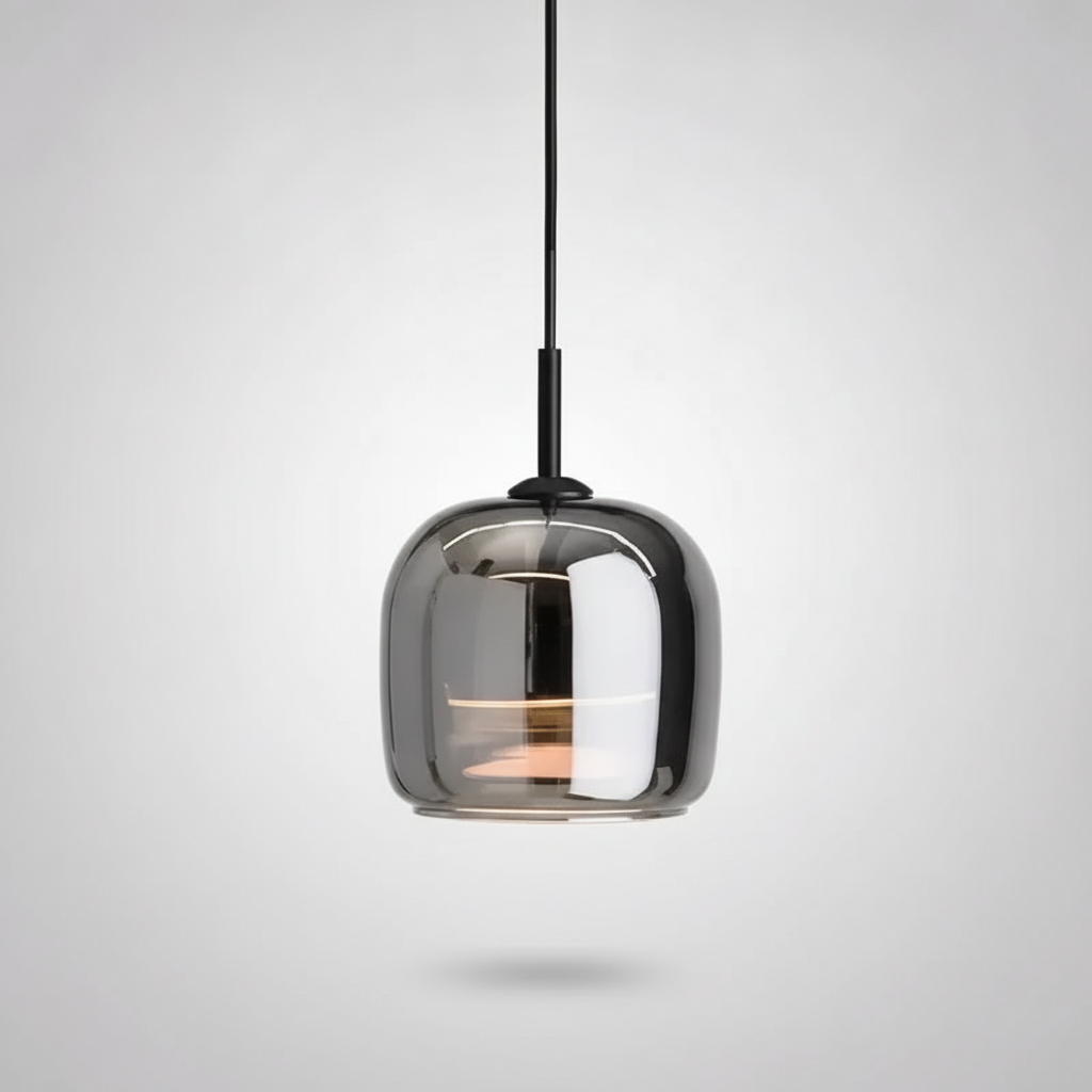 Suspension Cloche en Verre Design Moderne